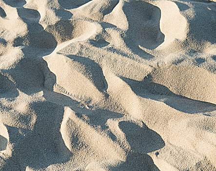 特写,沙子,图案,海滩