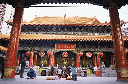 中国,香港,黃大仙祠