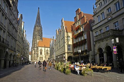 教堂,市场,北莱茵威斯特伐利亚,德国
