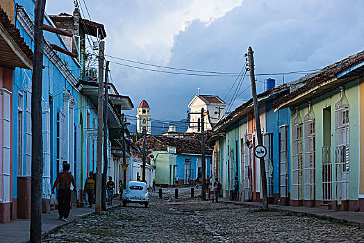 古巴,特立尼达,历史,老城,街景