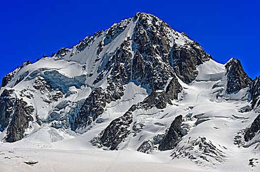 顶峰,勃朗峰,山丘,上萨瓦,法国,欧洲