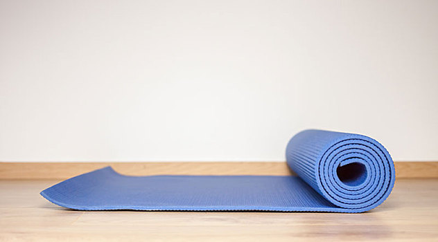 蓝色,健身,瑜伽垫