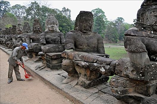 雕塑,佛,吴哥窟,柬埔寨,东南亚