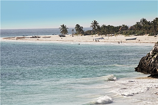 海滩,尤卡坦半岛