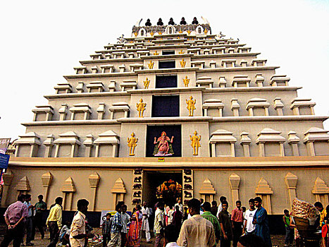 建筑,住房,圣坛,女神,长,节日,加尔各答,印度,十月,2007年