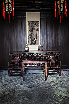 中国传统厅堂,家具摆设