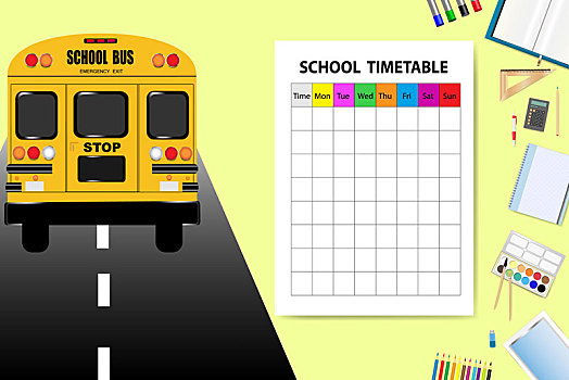 校车,学校,设备,时间表
