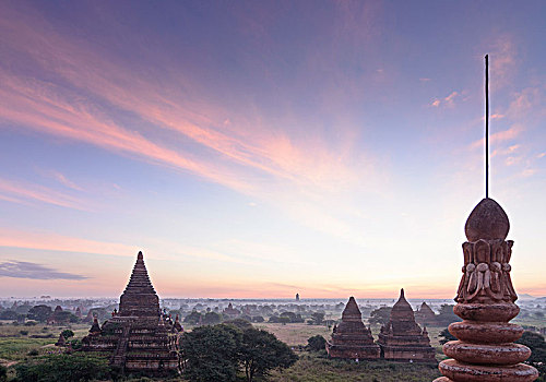 蒲甘,庙宇,旅游,佛塔,了望塔,曼德勒,区域,缅甸