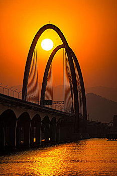 之江大桥日落