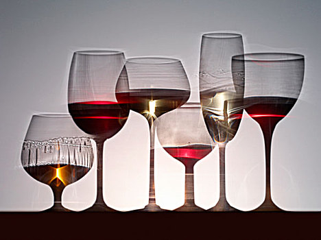 构图,葡萄酒,玻璃杯