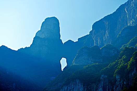 大门,洞穴,自然,水,侵蚀,国家公园,湖南,省,中国,亚洲