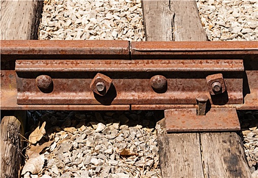 生锈,铁路,连接,螺钉