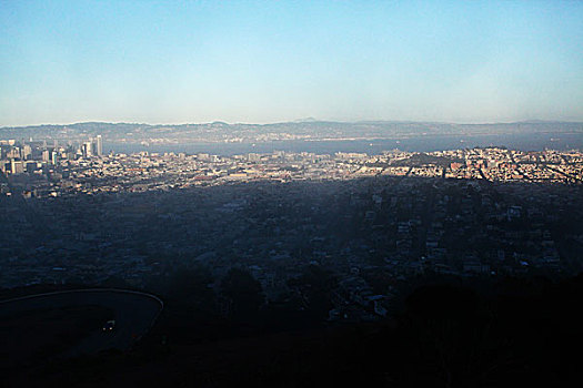 俯视,蓝天,北美洲,美国,加利福尼亚州,旧金山,风景,全景,文化,景点,旅游