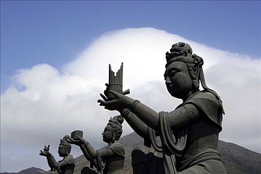 宗教,雕塑,寺院,大屿山,香港