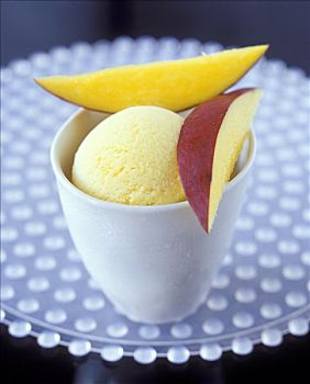 芒果,柠檬冰淇淋