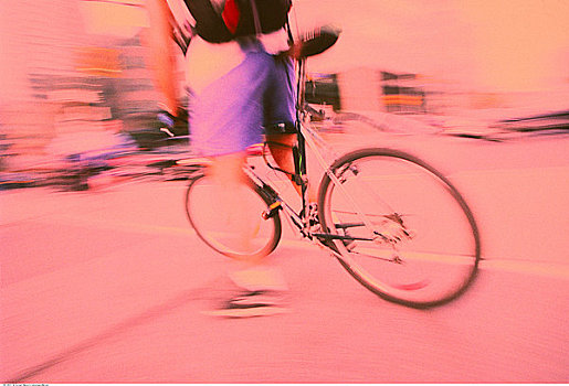 自行车快递,街上,多伦多,安大略省,加拿大