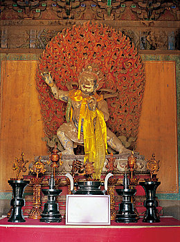 河北承德避署山庄普佑寺内的藏传佛教造像马哈嘎拉像