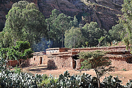 埃塞俄比亚,区域,传统,石头,房子