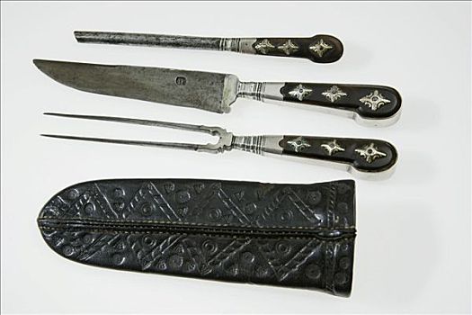 老,餐具,猎捕,1838年