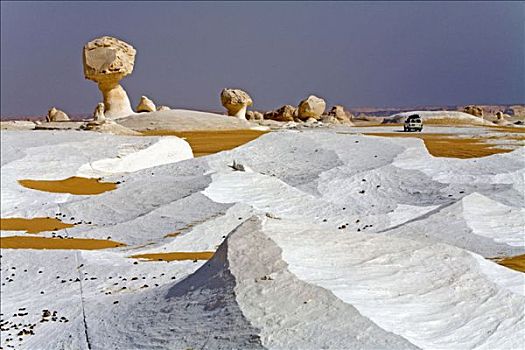 白沙漠,靠近,埃及