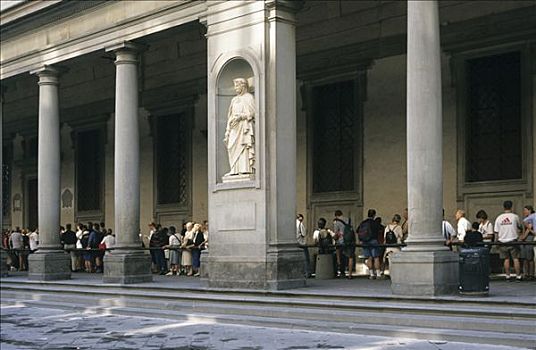 博物馆,商业街廊,乌菲茲美术馆,游客,佛罗伦萨,托斯卡纳,意大利