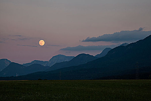 月出,阿尔卑斯山