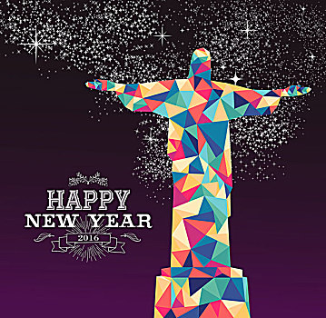 新年快乐,巴西,彩色,三角形,时尚人士
