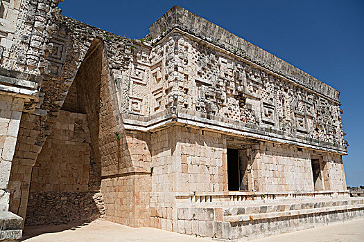 拱形,左边,宫殿,乌斯马尔,玛雅人遗址,尤卡坦半岛,墨西哥