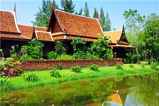 泰国,传统,房子