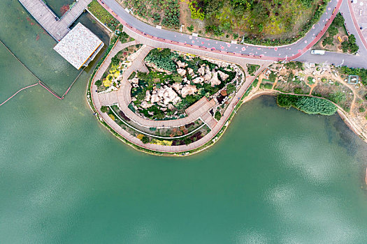 石家庄市,龙泉湖湿地公园,航拍画面