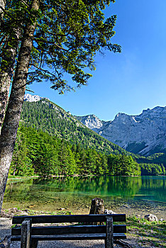 特劳恩湖,湖,山,萨尔茨卡莫古特,上奥地利州,奥地利