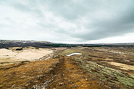 冰岛,风景,山,地平线,多云,天气