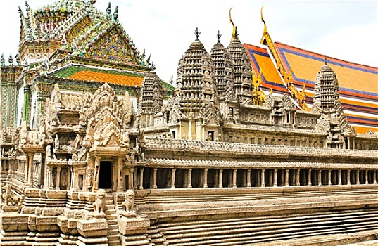 模型,老,庙宇,宫殿,曼谷,泰国