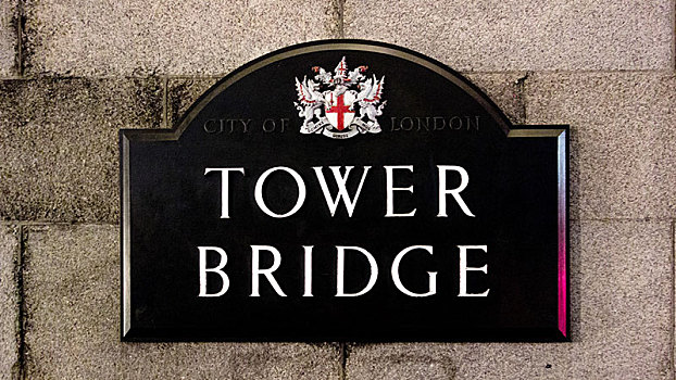 标识,塔桥,伦敦,英格兰