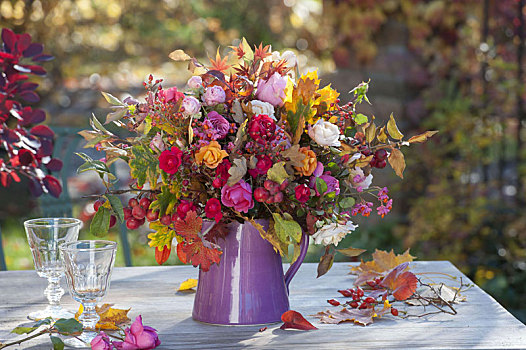 秋季花束,粉色,苹果树,卫茅属植物