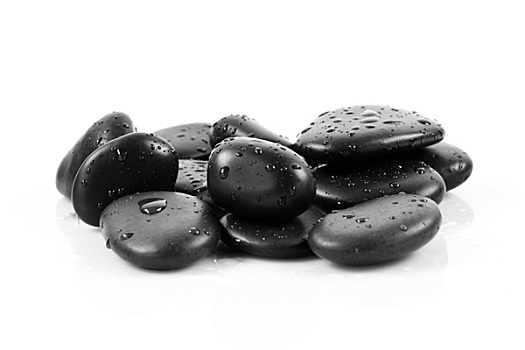 黑色,按摩,石头,一堆,隔绝