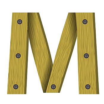 木头,字母w