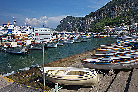 船,港口,码头,大,卡普里岛,坎帕尼亚区,意大利