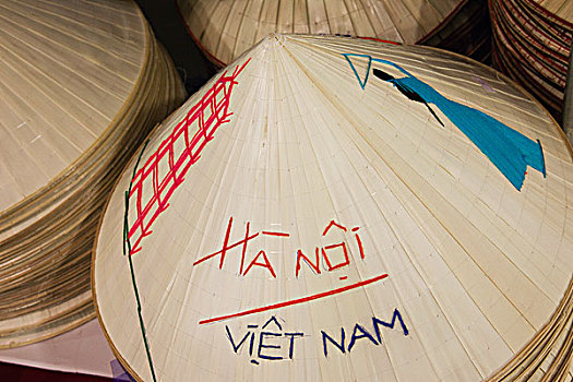 越南,河内,纪念品,锥形,帽子