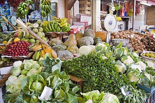 果蔬,货摊,市集,丰沙尔,马德拉岛,葡萄牙