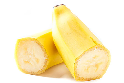 白底上放着香蕉