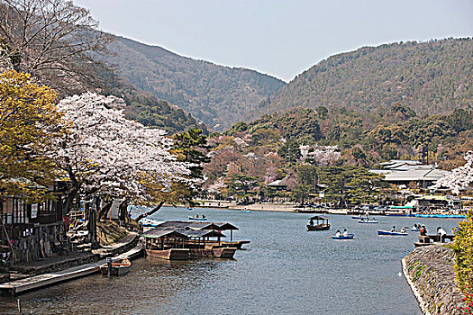 河,岚山,京都,日本