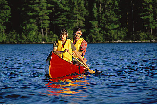 伴侣,独木舟,阿尔冈金省立公园,安大略省,加拿大