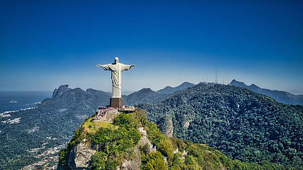 航拍,耶稣,救世主,里约热内卢市