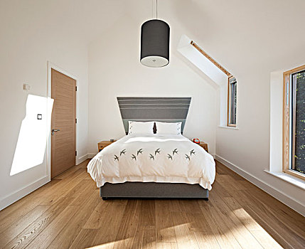 双人床,现代,卧室,家,凯特林