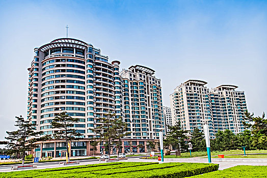 山东省威海市海湾都市建筑风光