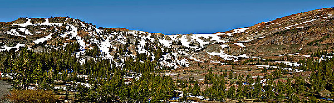 积雪,山脉,加利福尼亚,美国