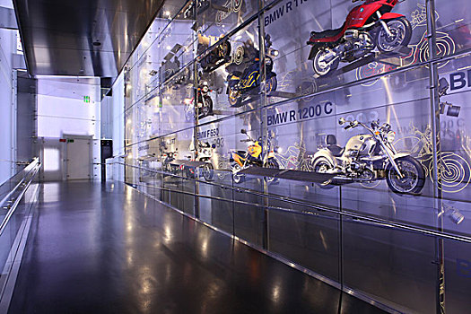 宝马博物馆摩托车展区