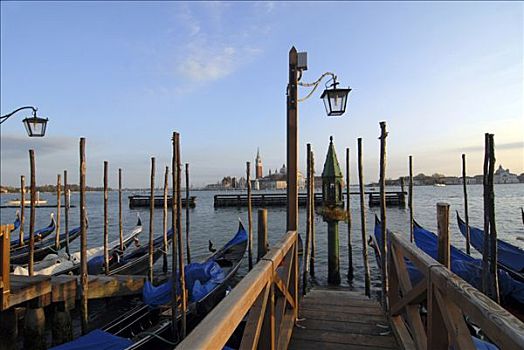 小船,码头,威尼斯,威尼托,意大利,欧洲
