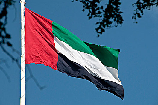 国旗,阿布扎比,阿联酋,亚洲